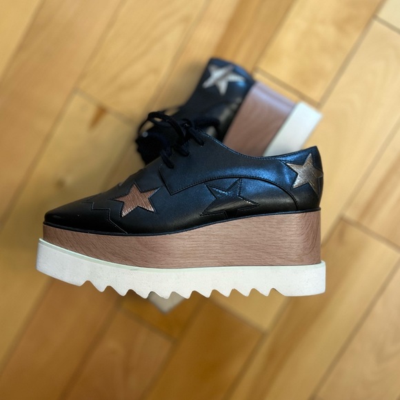 Stella McCartney black and bronze Elyse platform sneakers - Picture 10 of 13